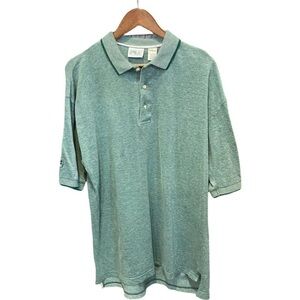 Fila Men’s Golf Polo Green & Cream Short Sleeves Size Large